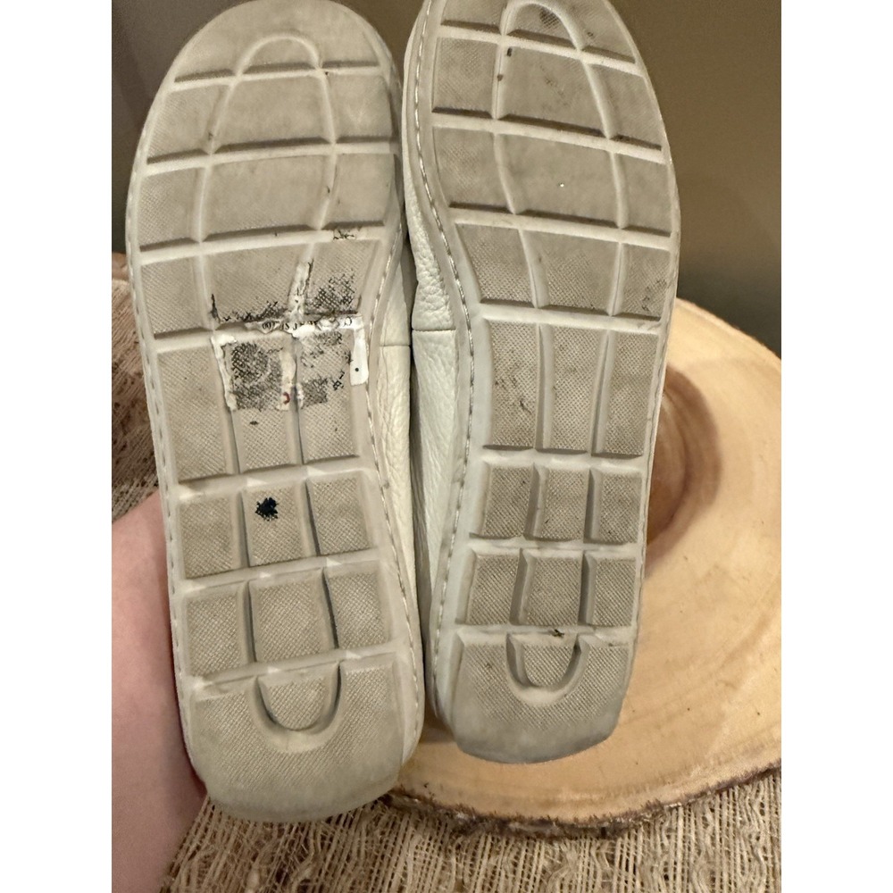Coach Mary Lock Up Driving Mocs Shoe Loafer White Bone 8.5‎ B Slip-On Leather - Picture 10 of 11